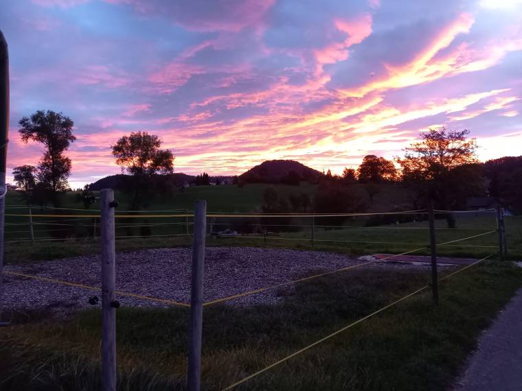Abendstimmung über dem Wälzplatz